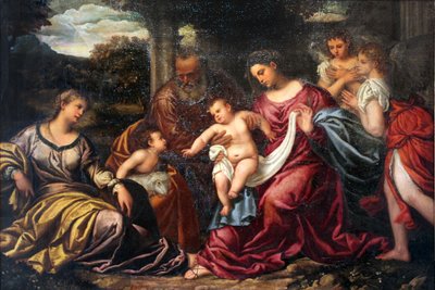 The Holy Family with St. Catherine of Alexandria and the Infant St. John by Polidoro da Lanciano